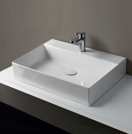 Раковина накладная (60х45) Azzurra Elegance ELLP060450QMBI/(EQA60M bi)*1