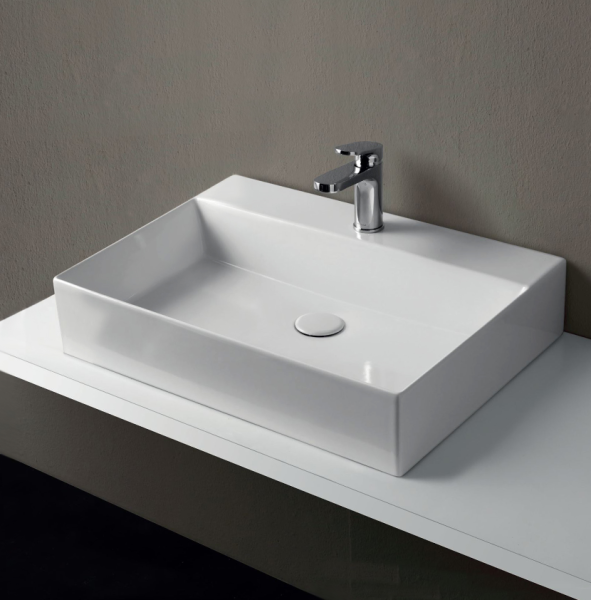 Раковина накладная (60х45) Azzurra Elegance ELLP060450QMBI/(EQA60M bi)*1