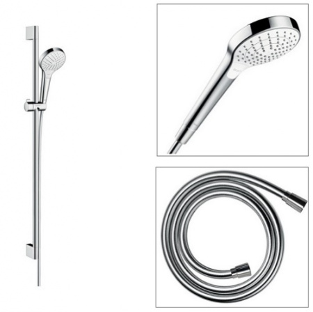 Душевой гарнитур Hansgrohe Croma Select S 1jet 26574400 белый/хром