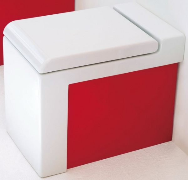 Унитаз приставной Artceram La Fontana S50 (LFV005 01;00) боковинки красные без сиденья