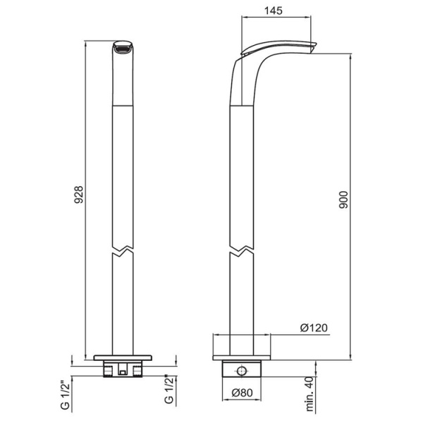 Смеситель для раковины Webert Aria AI832301560, черный