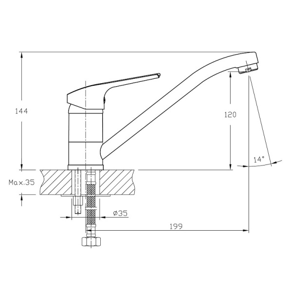 Смеситель для кухонной мойки Koller Pool Twist TW0950