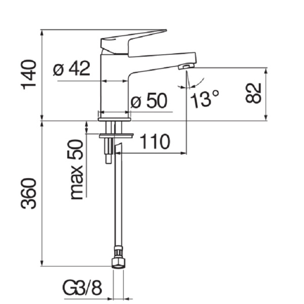 Смеситель для раковины Nobili Blues BS101118/3CR