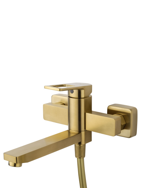 Смеситель для ванны с душем WONZON & WOGHAND FRAME, брашированное золото WW-88639010- BG Смеситель для ванны с душем WONZON & WOGHAND FRAME, брашированное золото WW-88639010- BG