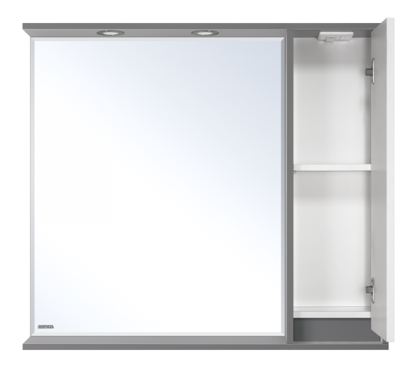 Зеркальный шкаф (88х80) Brevita Balaton 90 правый  BAL-04090-01-01П