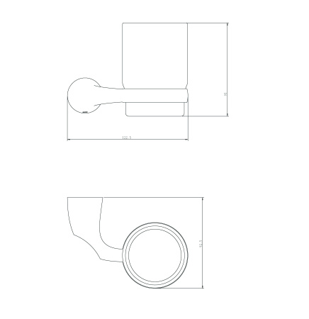 Подстаканник одинарный RUSH Devon DE75310