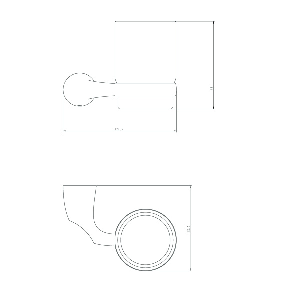 Подстаканник одинарный RUSH Devon DE75310