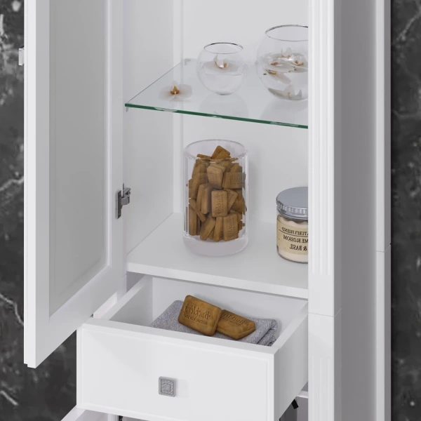 Пенал Opadiris Лаура, цвет белый без патины, левый Z0000012756