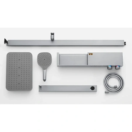 Душевая система с изливом Arrow AMG14GH872GG серый