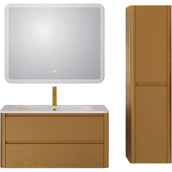 Тумба под раковину Cezares RELAX-1000-2C-SO-BORO-P золотой матовый