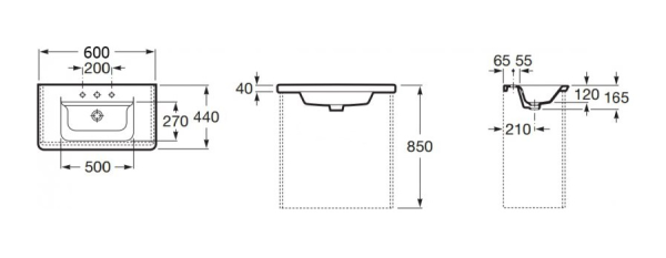 Раковина Misty Roca The Gap60 7327472000