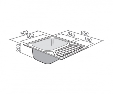 Мойка Rodi Okio Plus 65 Flat linen inset