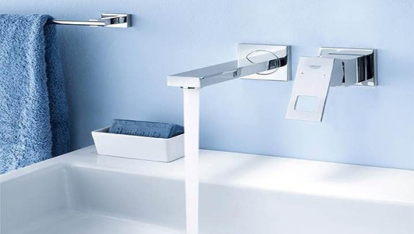 Смеситель для раковины на два отверстия, Grohe Eurocube 19895 000 (19895000) хром Смеситель для раковины на два отверстия, Grohe Eurocube 19895 000 (19895000) хром