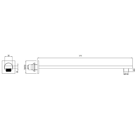 Душевой кронштейн  RGW SP-122 B 21140422-04 черный матовый