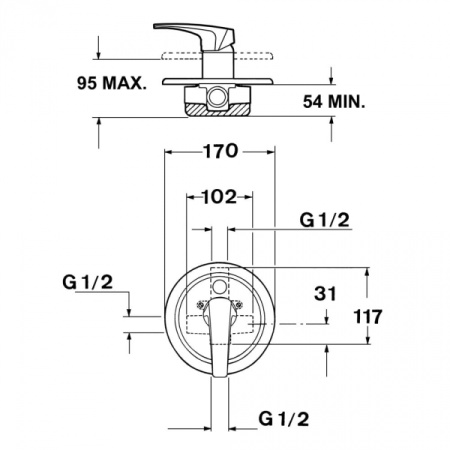 Смеситель для ванны Teka MB2 402411200 (40.241.12.00)