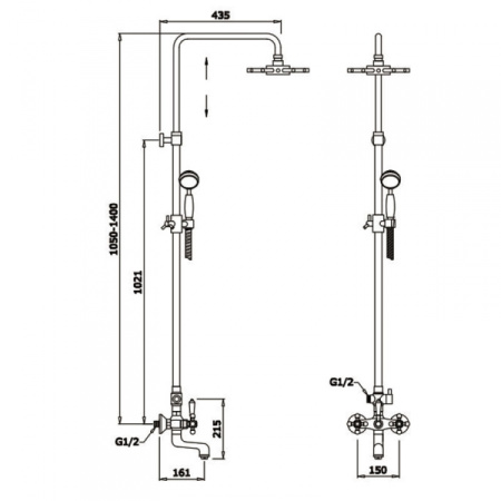 Душевая система Ganzer GZ 25063