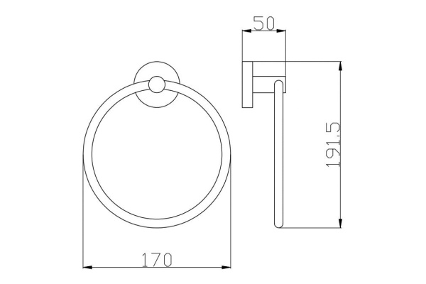 Полотенцедержатель круглый Rav Slezak Colorado COA0104