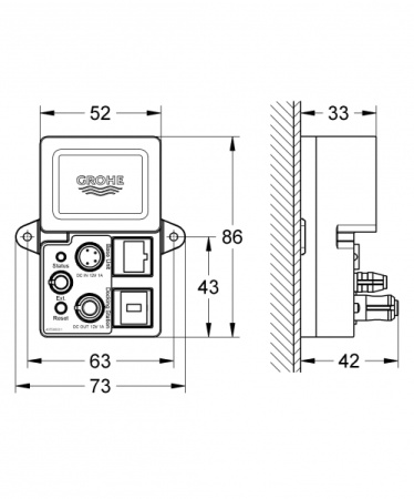 Bluetooth модуль GROHE F-digital deluxe для паро-душевой кабины 36371 000 (36371000)