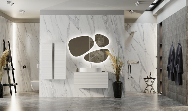 Тумба под раковину Jorno Stone 100  Stn.01.100/P/W/JR