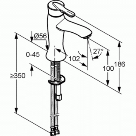 Смеситель однорычажный для раковины Kludi Amphora 540260575