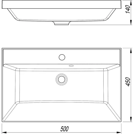 Раковина накладная (50х45) Style Line Asti СС-00002484 белый