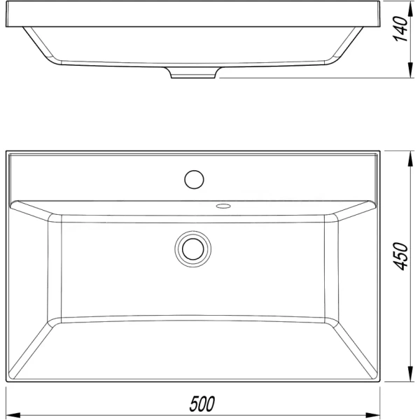 Раковина накладная (50х45) Style Line Asti СС-00002486 серый шелк