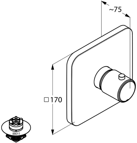 Центральный термостат Kludi E2 497290575