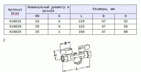 Oras 416015 Клапан для заполнения сети отопления
