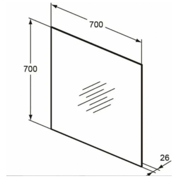 Зеркало (70х70) Ideal Standard MIRROR&LIGHT T3335BH
