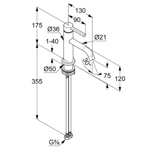 Смеситель для раковины Kludi Nova Fonte 200280515 Смеситель для раковины Kludi Nova Fonte 200280515