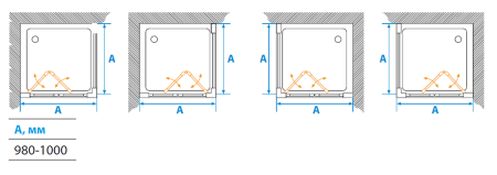 Душевой уголок (100х100) Aquaton Prima 1AX013SSXX000