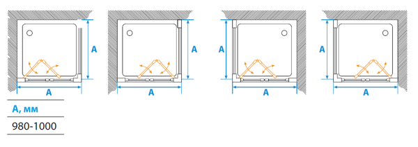Душевой уголок (100х100) Aquaton Prima 1AX013SSXX000