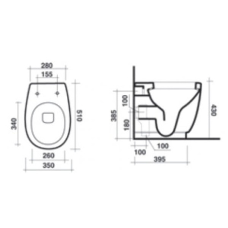 Унитаз напольный CERAMICA ALA TODAY 17VS/P
