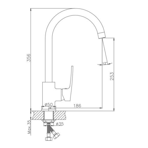 Смеситель для кухни Haiba HB70587 Смеситель для кухни Haiba HB70587