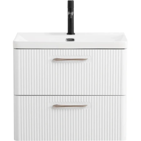 Тумба под раковину BelBagno Due DUE-600-2C-SO-BL-P без ручек, Bianco Lucido