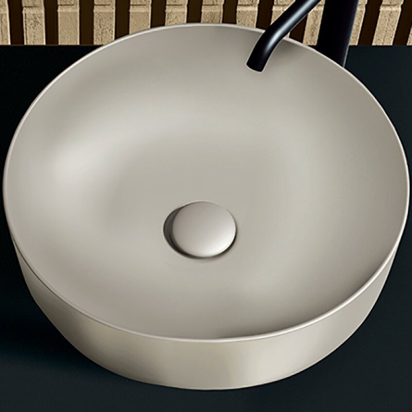 Раковина накладная (40х40) Kerasan Nolita 534459 серый матовый
