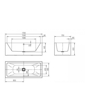 Стальная ванна Kaldewei Conoduo (170x75) 200640803001