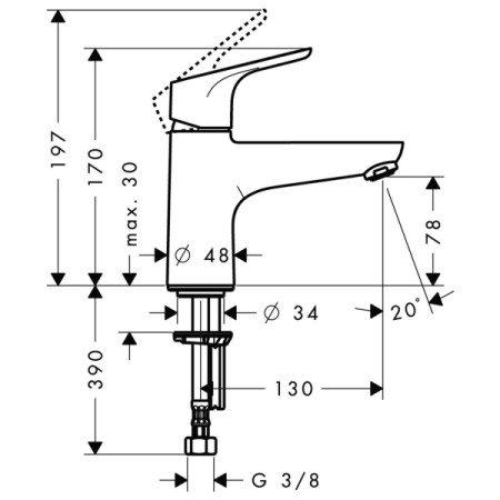 Смеситель на борт ванны Hansgrohe Focus E 31931000