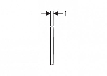 Смывная клавиша Geberit типа 10, для системы пневматического управления смывом писсуара: глянцевый хром, матовый хром 241.915.KH.1