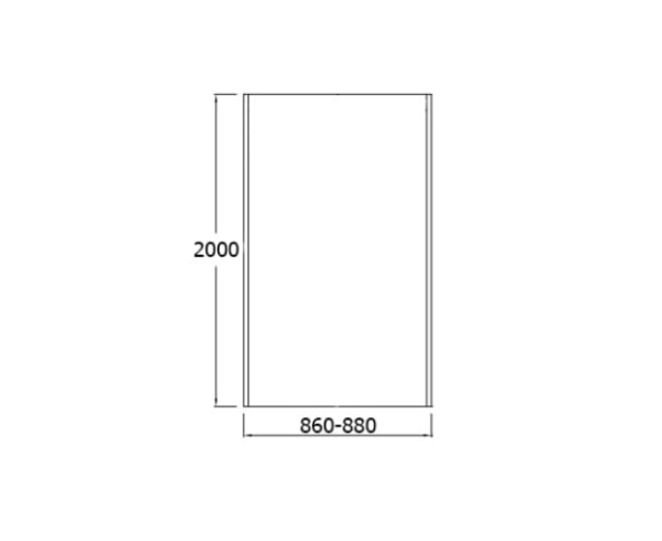 Душевая перегородка 90 см Jacob Delafon E22FT90-GA