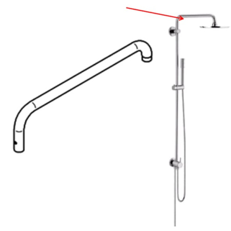 Кронштейн душевой 400 мм GROHE 401352038