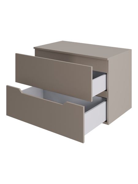 Тумба с раковиной подвесная 70 см, Orange Line Li-70TuLMDF+B09-360W латте/белый