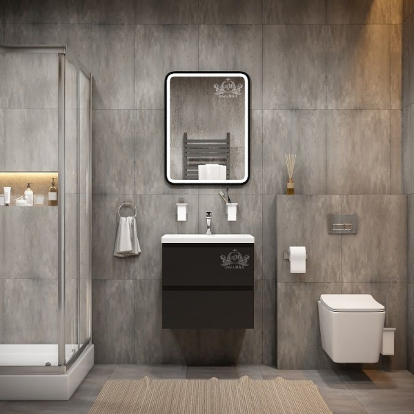 Зеркало с подсветкой и функцией антизапотевания Art&Max Genova AM-Gen-600-800-DS-F-H