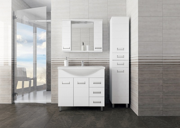 Тумба под раковину напольная Style Line Ирис 100 ЛС-00000178 белый