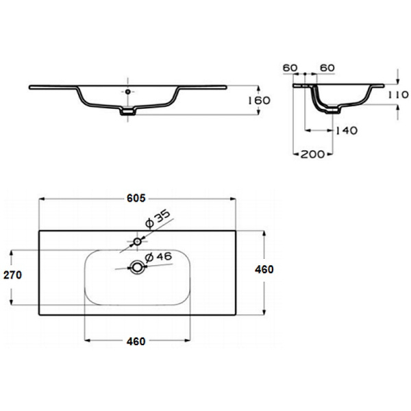 Раковина Aquaton Victoria-N 60 732799E000