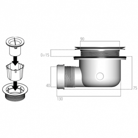 Слив для поддонов ULTRAFLAT S Ideal Standard, K936367