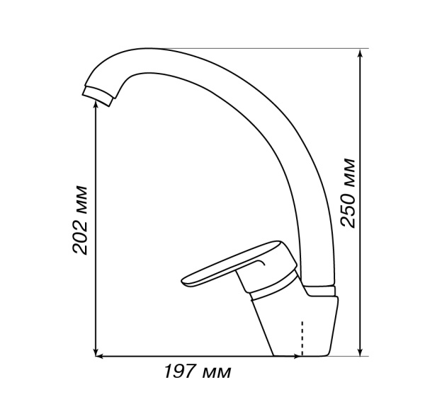 Смеситель для кухни Aquaton Нимо 1AX002FCXX230 серый