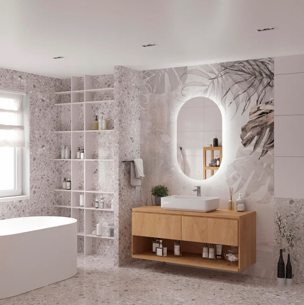 Зеркало с подсветкой (70x120) Continent Fleur ЗЛП628