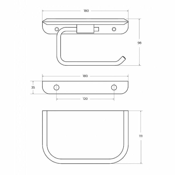 Держатель туалетной бумаги CEZARES LINER-PHM-GM