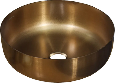 Раковина накладная (40х40) Melana Profline 400Br бронза